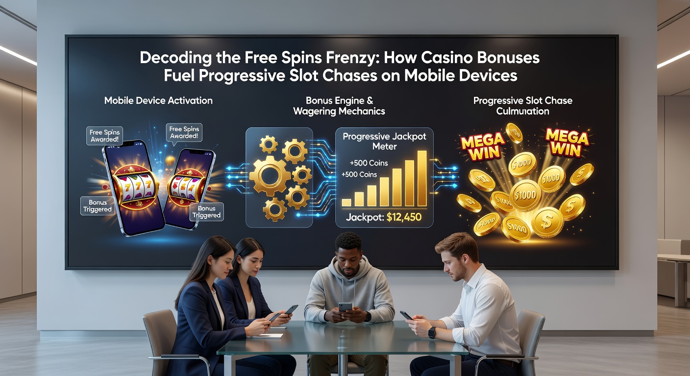 Close-up of casino app interface showing free spins bonus wheel, progressive jackpot counter at record highs, and mobile wallet integration for instant claims