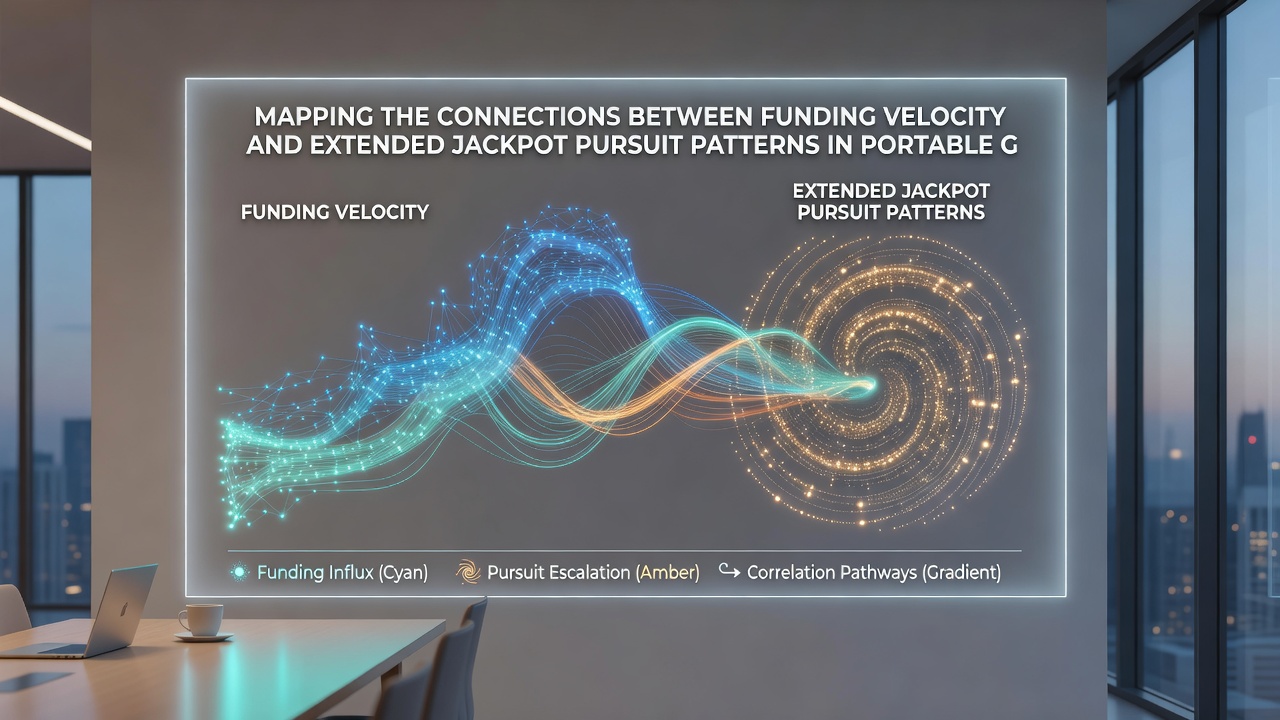 Data visualization of funding velocity metrics alongside jackpot pursuit session lengths