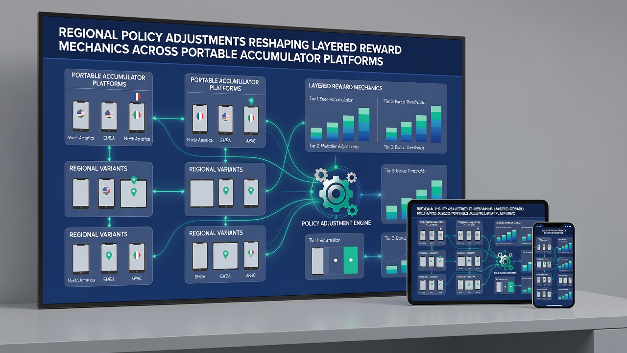 Mobile accumulator platforms adapting reward systems to updated regional policies