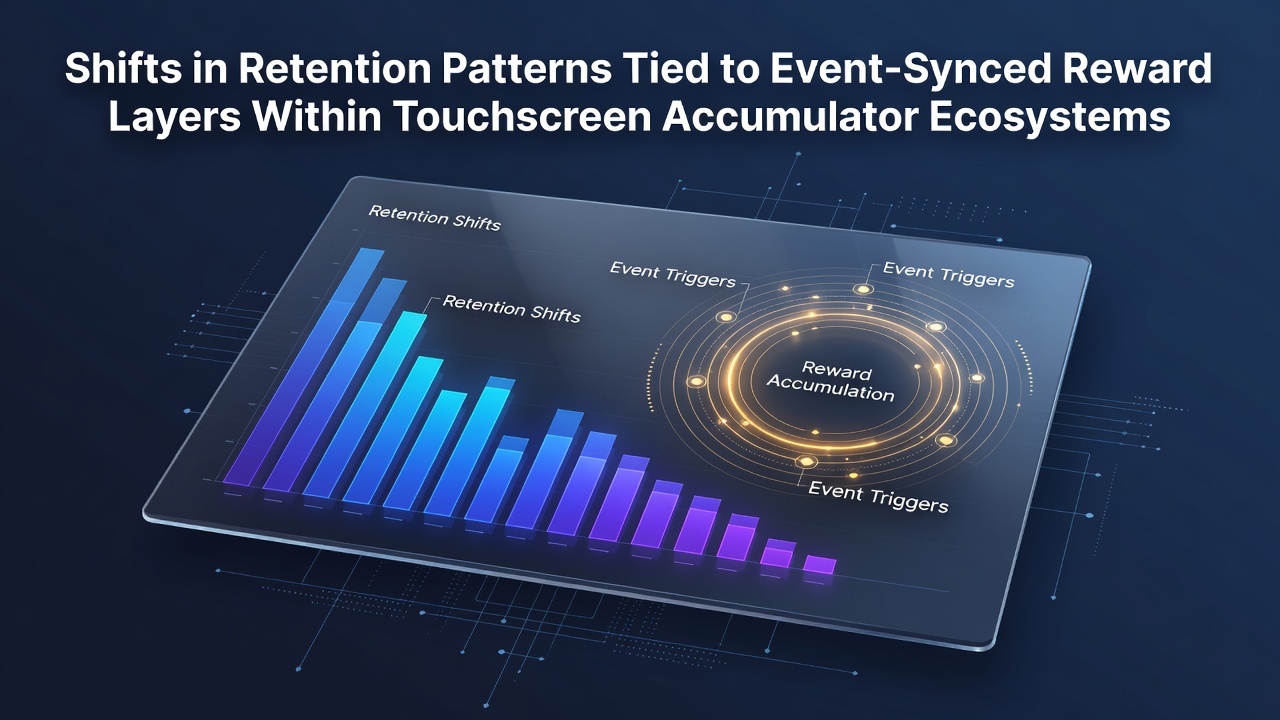 Visual representation of event-synced reward layers in mobile accumulator platforms showing layered bonus structures and retention metrics